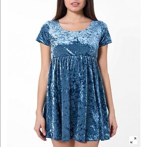 American Apparel Stretch Velvet Babydoll Dress